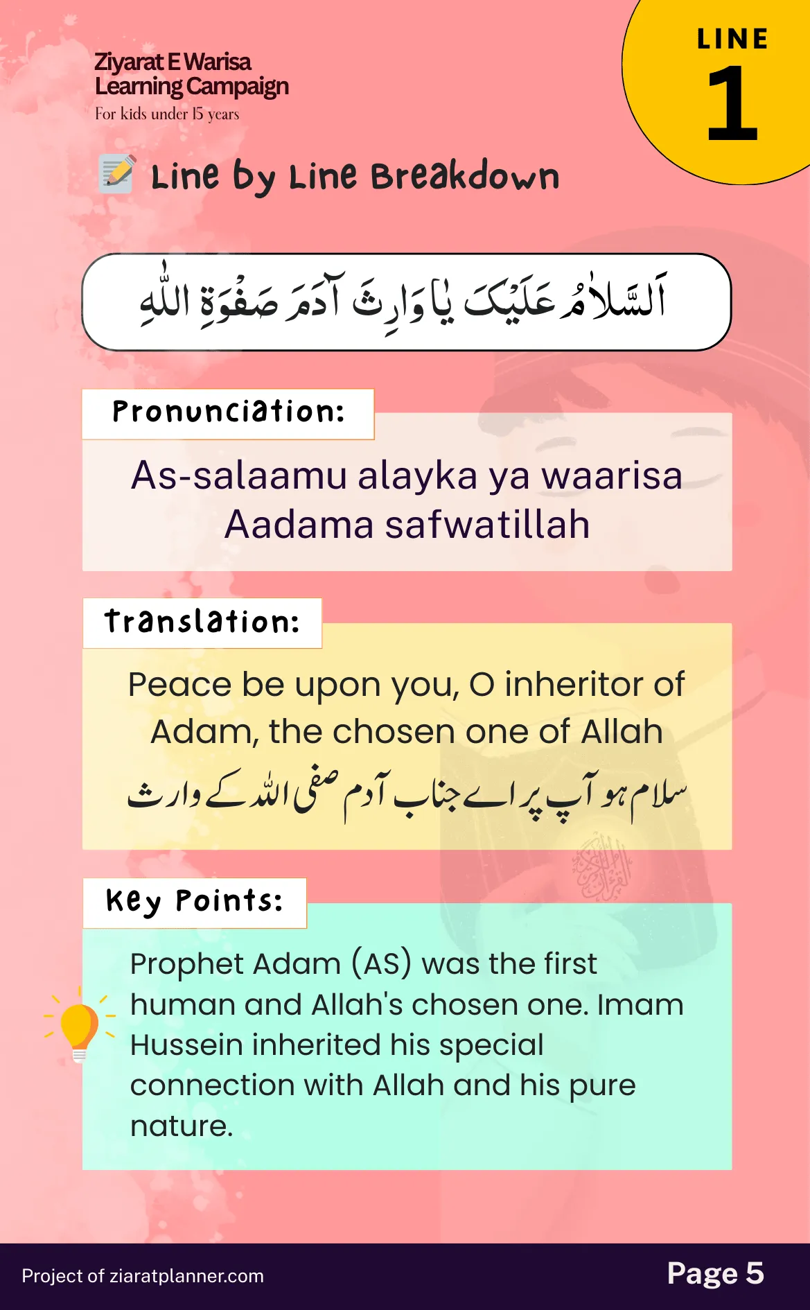 Ziarat E Warisa for Kids, Part 1, page 5