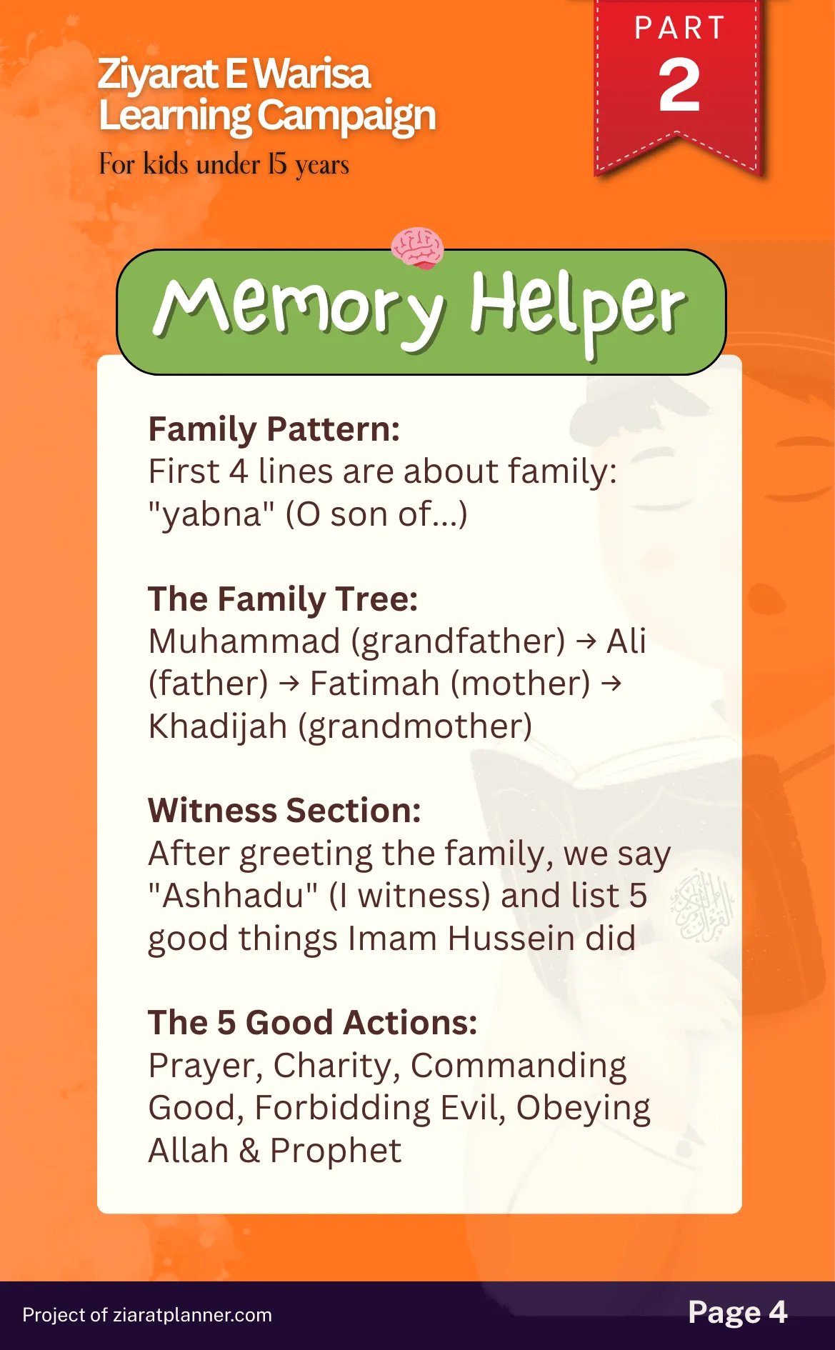 Ziarat E Warisa for Kids, Part 2, page 4