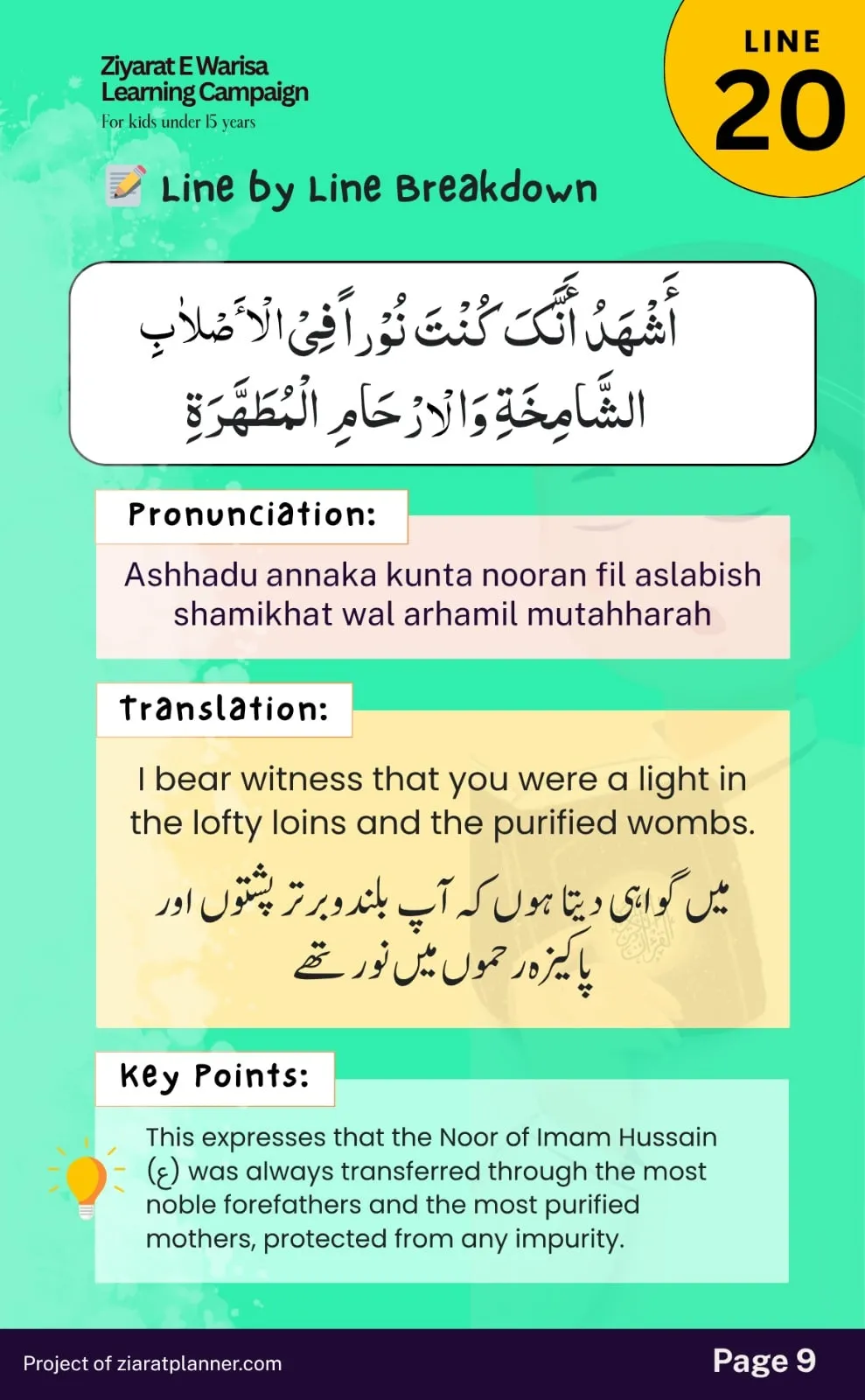 Ziarat E Warisa for Kids, Part 3, page 9
